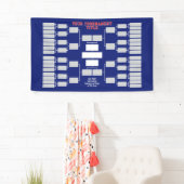 Sporttoernooi Bracket blauw rood - 32 teams Spandoek (Insitu)