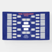 Sporttoernooi Bracket blauw rood - 32 teams Spandoek (Horizontaal)