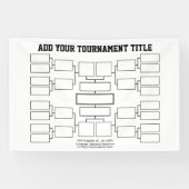 Sporttoernooibeugel - 16 teams - Wit Spandoek (Horizontaal)