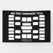 Sporttoernooibeugel - 16 teams - Zwart Spandoek (Horizontaal)
