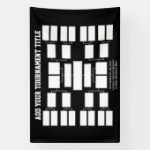 Sporttoernooibeugel - 16 teams - Zwart Spandoek (Verticaal)