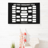 Sporttoernooibeugel - 16 teams - Zwart Spandoek (Insitu)