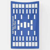 Sporttoernooibeugel - 32 teams - Blauw Spandoek (Verticaal)