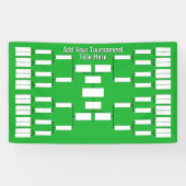 Sporttoernooibeugel - 32 teams - Groen Spandoek (Horizontaal)