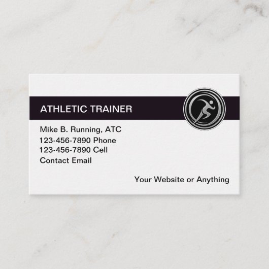 Sporttrainer Thema Moderne Visitekaartjes (Voorkant)
