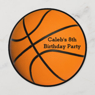 Sportuitnodiging voor Basketball Birthday Kaart