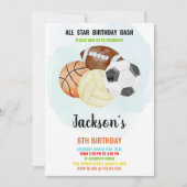 Sportuitnodigingen Kaart (Voorkant)