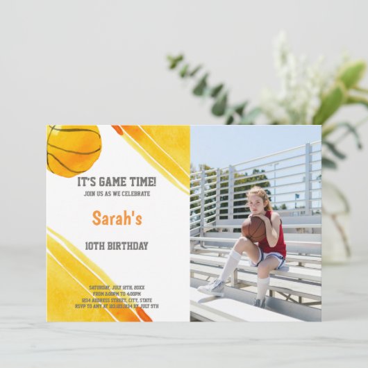  sportuitnodigingen voor kinderen kaart (Staand voorkant)