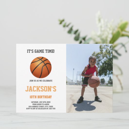  sportuitnodigingen voor kinderen kaart (Staand voorkant)