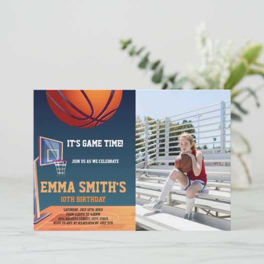  sportuitnodigingen voor kinderen kaart (Staand voorkant)