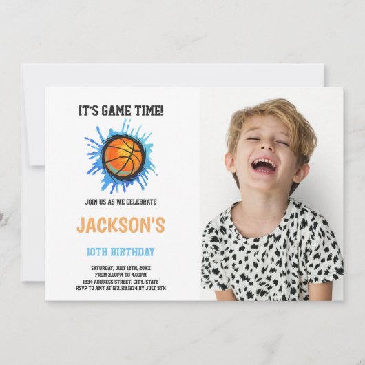  sportuitnodigingen voor kinderen kaart (Voorkant)