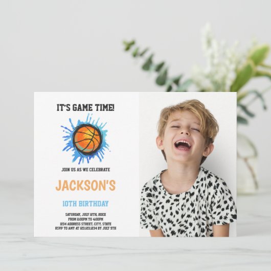 sportuitnodigingen voor kinderen kaart (Staand voorkant)