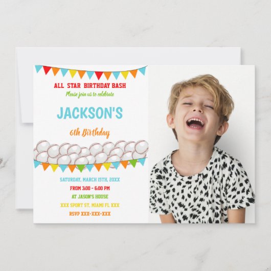  sportuitnodigingen voor kinderen kaart (Voorkant)