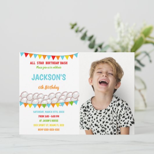 sportuitnodigingen voor kinderen kaart (Staand voorkant)