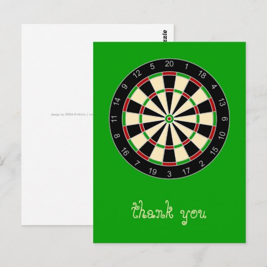 Sportuitrusting - Dartbord 1 Briefkaart (Voorkant / Achterkant)