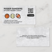 Sportuitrusting | QR-Visitekaartje Visitekaartje (Voorkant / Achterkant)