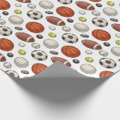 Sportuitrustingspatroon Cadeaupapier (Hoek)