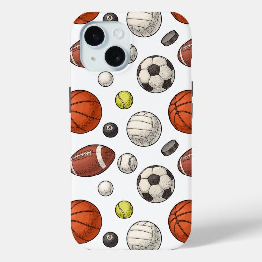 Sportuitrustingspatroon Case-Mate iPhone Case (Achterkant)