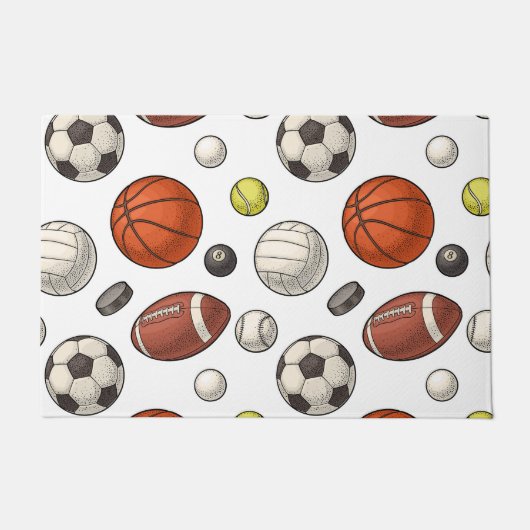 Sportuitrustingspatroon Deurmat (Voorkant)