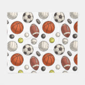 Sportuitrustingspatroon Fleece Deken (Voorkant (Horizontaal))