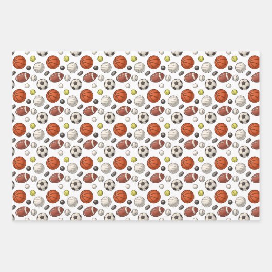 Sportuitrustingspatroon Inpakpapier Vel (Voorkant 2)