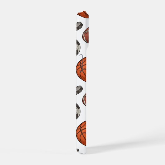 Sportuitrustingspatroon iPhone 15 Case (Rechterkant)