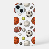 Sportuitrustingspatroon iPhone 15 Case (Achterkant)