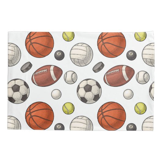 Sportuitrustingspatroon Kussensloop (Achterkant-Links)