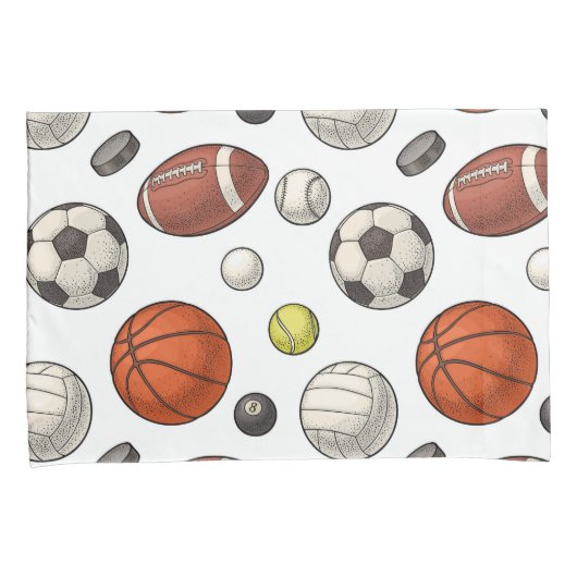 Sportuitrustingspatroon Kussensloop (Voorkant-Rechts)