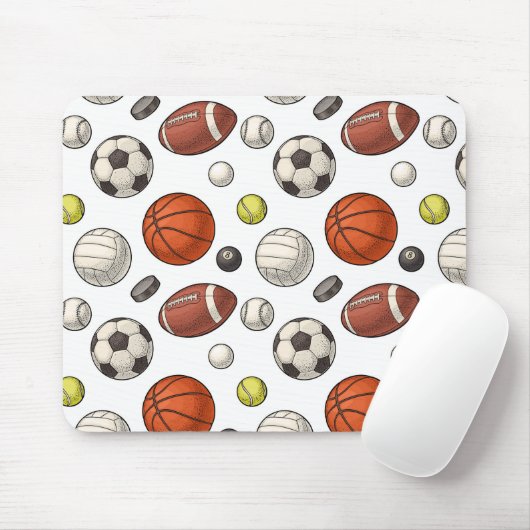 Sportuitrustingspatroon Muismat (Met muis)