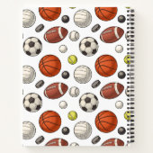 Sportuitrustingspatroon Notitieboek (Achterkant)