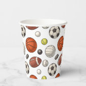 Sportuitrustingspatroon Papieren Bekers (Achterkant)