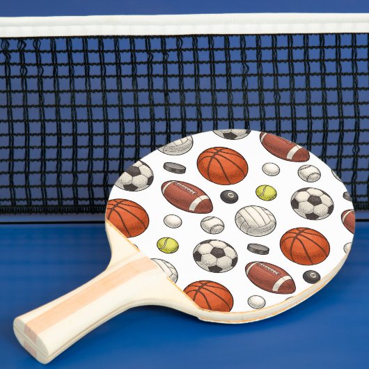 Sportuitrustingspatroon Tafeltennisbatje (Insitu)