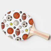 Sportuitrustingspatroon Tafeltennisbatje (Zijkant)