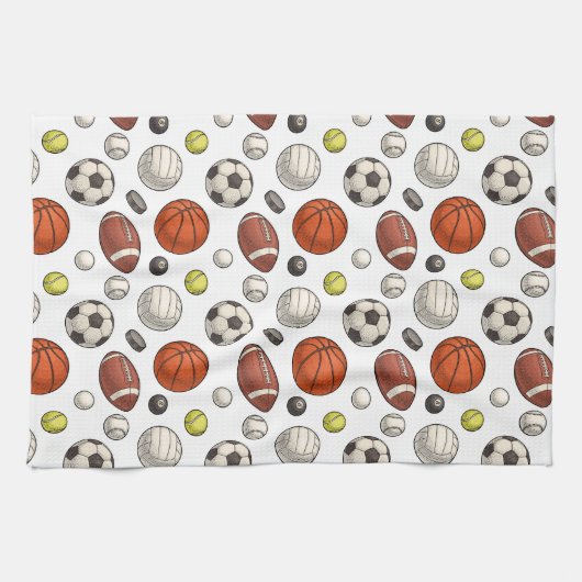 Sportuitrustingspatroon Theedoek (Horizontaal)