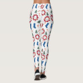 Sportvakantie met kerstbomen met snoep leggings (Achterkant)