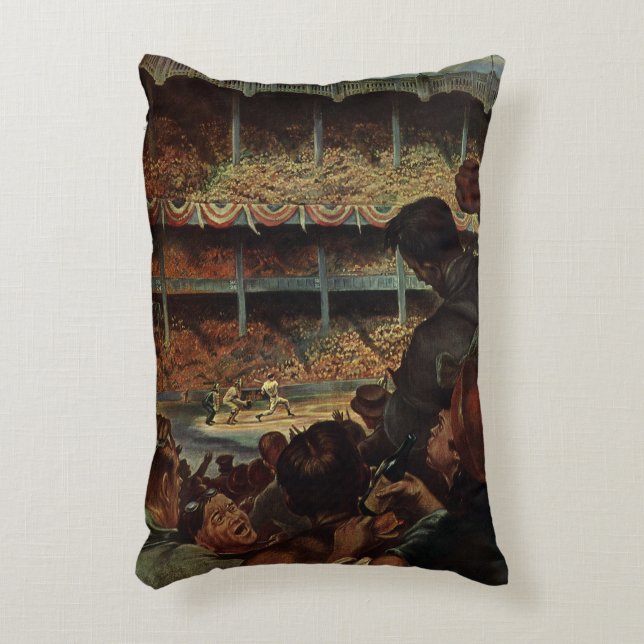  sportventilatoren in een honkbalstadion accent kussen (Voorkant(Verticaal))