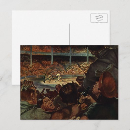  sportventilatoren in een honkbalstadion briefkaart (Voorkant / Achterkant)