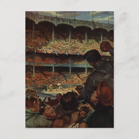  sportventilatoren in een honkbalstadion briefkaart (Voorkant)