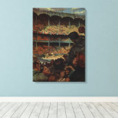  sportventilatoren in een honkbalstadion canvas afdruk (Insitu (Houten vloer))