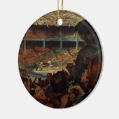 sportventilatoren in een honkbalstadion keramisch ornament (Links)