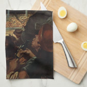  sportventilatoren in een honkbalstadion theedoek (Quarter Fold)