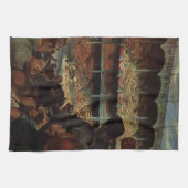  sportventilatoren in een honkbalstadion theedoek (Horizontaal)