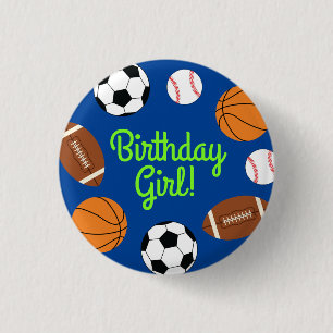 Sportverjaardagsfeestje Ronde Button 3,2 Cm