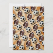 Sportverjaardagsuitnodiging Voetbal Football Kaart (Achterkant)