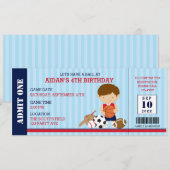 Sportverjaardagsuitnodigingen (Boy Baby shower) Kaart (Voorkant / Achterkant)