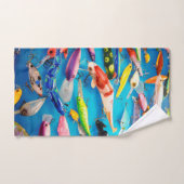 Sportvisser Vist lokken haken op blauw Bad Handdoek (Handdoek)