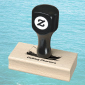 Sportvisserij Trawler Boot Charter of Kapiteinsnaa Rubberstempel