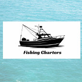 Sportvisserij Trawler Boot Charter of Kapiteinsnaa Rubberstempel