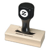 Sportvisserij Trawler Boot Charter of Kapiteinsnaa Rubberstempel (Stempel)